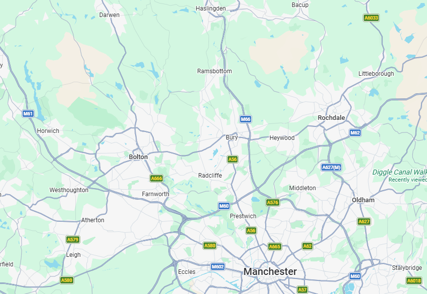 Map of area we cover for skip hire